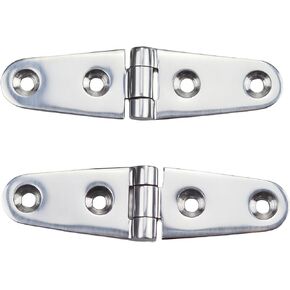 2Pack Heavy Duty Marine 316 Stainless Steel Butt Hinge, 4 Holes/6 Holes Boat Caravan Cabinet Shed Garden Wooden Door & Gate Cast Hinge Hardware (4 Holes)