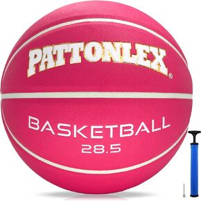 PATTONLEX Indoor/Outdoor Women's Basketball - Size 6 (28.5) Basketball Ball with Pump - Ideal for Girls' Basketball