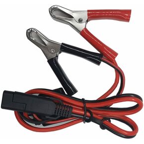SAE to Aligater Clips Trickle Charger Extension Cable - Battery Charger Clamp 12V-24V Quick Disconnect Extension Cord 2FT 15A Alligator Clip for Pump Motorcycle Car Battery Solar Panels (2ft)
