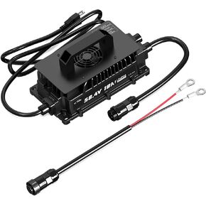 LiTime 58.4V 18A Lithium Battery Charger for 48V (51.2V) LiFePO4 Battery,IP65 Waterproof,AC-DC Smart Charger for Golf cart, Electric Outboard, Boat and Home