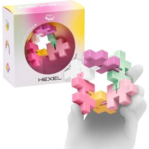 PLUS PLUS - HEXEL Flora - Fidget Sensory Puzzle Toy - Travel Friendly, Quiet Stress and Anxiety Relief for Kids/Adults