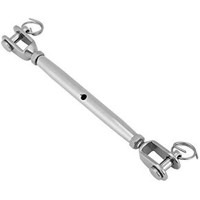 Walfront Jaw and Jaw Turnbuckle Stainless Steel Rigging Screw Closed Body Jaw Turnbuckle for Boat Yacht