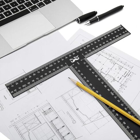 Mr. Pen - T Square, T Ruler, 18 inch Metal Ruler, T Square Ruler, Drafting Tools, Architect Ruler, Set Square, Drafting Ruler, Tsquare, Truler, Architectural Triangle,Tee Ruler, L Square, Scale Ruler in Saudi Arabia