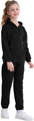 NHUHEQ Girl's Hooded Suit Kids Pullover Sweatsuit and Jogging Pants Unisex Tracksuit for Age 1-13 Years Outfit in Saudi Arabia
