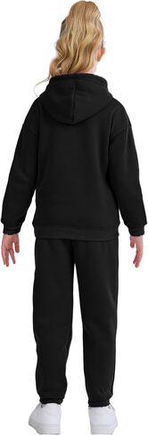 NHUHEQ Girl's Hooded Suit Kids Pullover Sweatsuit and Jogging Pants Unisex Tracksuit for Age 1-13 Years Outfit in Saudi Arabia