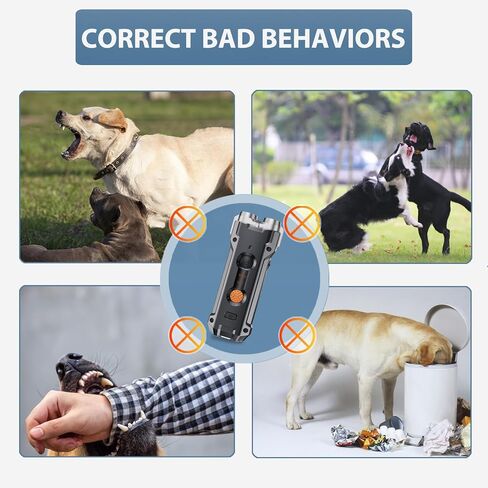 Dog Bark Deterrent Device, Dual Ultrasonic Anti Bark Devices Dog Whistle to Stop Barking and Stop Bad Behavior, Professional Training Tool with Long Range and Long Battery Life in Kuwait