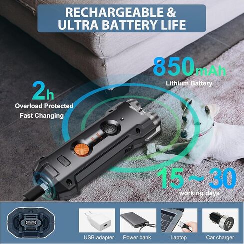 Dog Bark Deterrent Device, Dual Ultrasonic Anti Bark Devices Dog Whistle to Stop Barking and Stop Bad Behavior, Professional Training Tool with Long Range and Long Battery Life in Kuwait