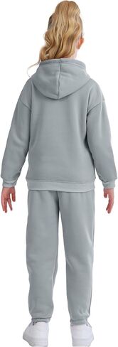 NHUHEQ Girl's Hooded Suit Kids Pullover Sweatsuit and Jogging Pants Unisex Tracksuit for Age 1-13 Years Outfit in Saudi Arabia