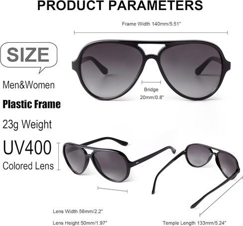 Laurinny Retro Aviator Sunglasses for Women Men, Classic 70s Vintage Trendy Aviator Sun Glasses Womens Sunnies in Kuwait