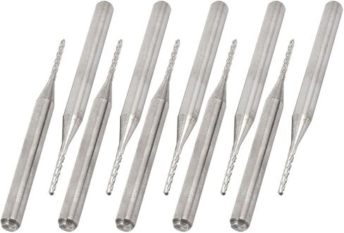 uxcell 10Pcs Tungsten Carbide PCB End Mill 3.175mm Shank 0.7mm Cutting Dia in Saudi Arabia