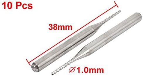 uxcell 10Pcs Tungsten Carbide PCB End Mill 3.175mm Shank 0.7mm Cutting Dia in Saudi Arabia