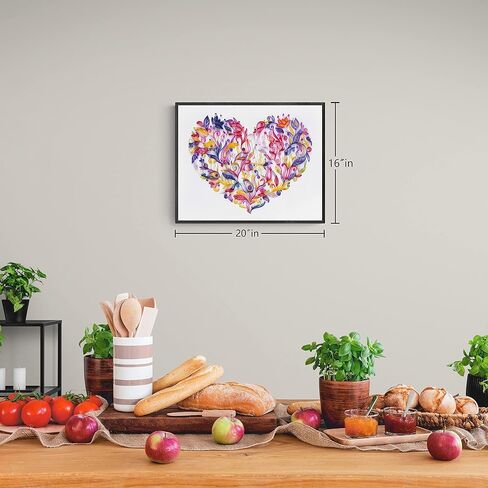 مجموعة اللف الورقية Uniquilling للبالغين المبتدئين، 16 * 20 بوصة قلب مزهر، مجموعة رائعة من أدوات الرسم الورقية DIY أدوات اللف، ديكور فني جداري لغرفة المنزل أفضل الهدايا (أساسية) in Kuwait