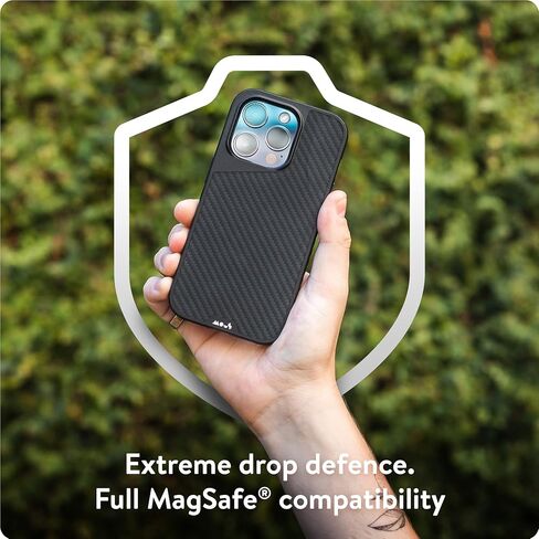 Mous - حافظة لهاتف iPhone 14 Pro Max واقية - الجوز - Limitless 5.0 - متوافقة تمامًا مع MagSafe - حافظة iPhone 14 Pro Max من الخشب الحقيقي مقاومة للصدمات in Saudi Arabia