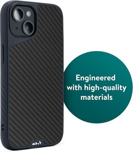 Mous - حافظة لهاتف iPhone 14 Pro Max واقية - الجوز - Limitless 5.0 - متوافقة تمامًا مع MagSafe - حافظة iPhone 14 Pro Max من الخشب الحقيقي مقاومة للصدمات in Saudi Arabia