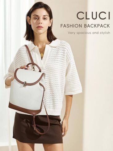 CLUCI Leather Backpack Purse for Women Travel Backpack Convertible Shoulder Bag with Adjustable Strap in Saudi Arabia