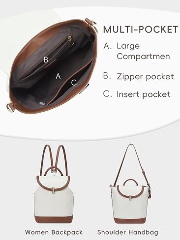 CLUCI Leather Backpack Purse for Women Travel Backpack Convertible Shoulder Bag with Adjustable Strap in Saudi Arabia