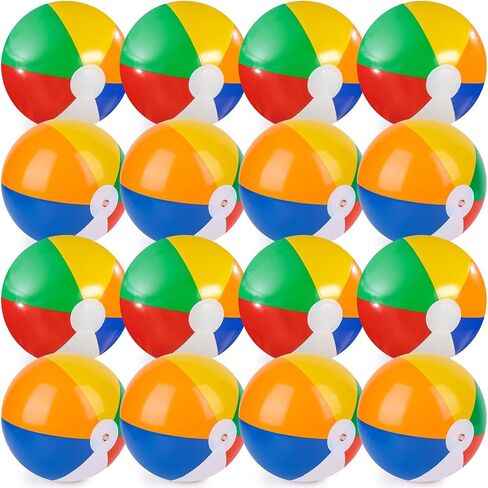 LovesTown 12 Pack 8" Beach Balls, Beach Balls Bulk Inflatable Beach Balls for Birthday Party Supplies Decorations Beach Summer Swimming Party Party Favors in Saudi Arabia