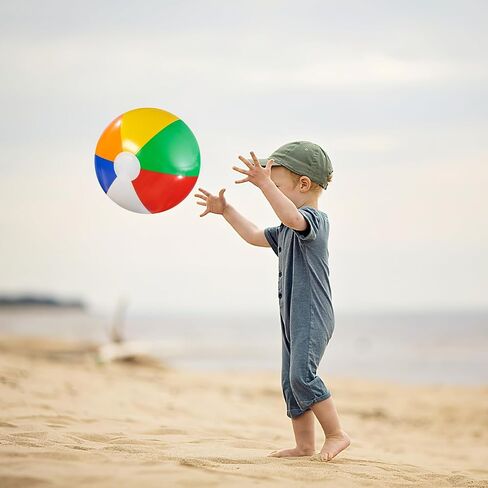 LovesTown 12 Pack 8" Beach Balls, Beach Balls Bulk Inflatable Beach Balls for Birthday Party Supplies Decorations Beach Summer Swimming Party Party Favors in Saudi Arabia
