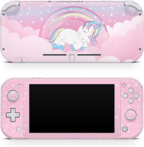 Tacky design Pink Unicorn Skin Compatible with Nintendo Switch lite, Pink Color Compatible with Switch lite Stickers Vinyl 3m Decal Cute Full wrap Cover in Saudi Arabia