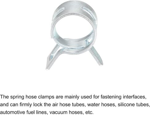 uxcell 10pcs 4mm Spring Band Type Action Fuel/Silicone Vacuum Hose Pipe Clamp Low Pressure Air Clip Clamp, Zinc Plated in Saudi Arabia