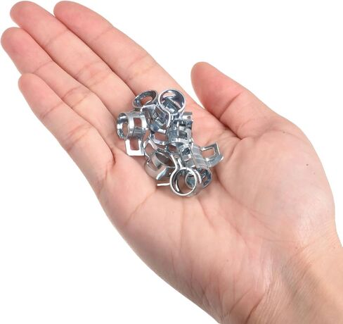 uxcell 10pcs 4mm Spring Band Type Action Fuel/Silicone Vacuum Hose Pipe Clamp Low Pressure Air Clip Clamp, Zinc Plated in Saudi Arabia