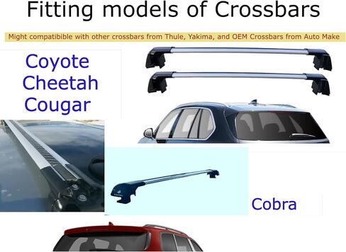 Noise-Resist Rubber Strip roof rail Crossbars Coyote Cheetah Cobra Cougar model T-Slot T-Track filler Black 1 Strip for Front Bar (Strip for 1 Bar) in Saudi Arabia