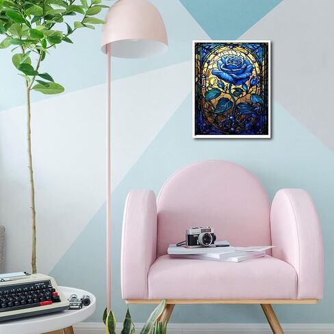Rose Paint by Numbers for Adults-Flowers Paint by Number,Rose DIY Acrylic Paint by Numbers Kits on Canvas,Flower Oil Painting Suitable for Home Wall Decoration(16x20 inch，Frameless) in Saudi Arabia