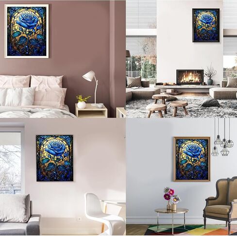 Rose Paint by Numbers for Adults-Flowers Paint by Number,Rose DIY Acrylic Paint by Numbers Kits on Canvas,Flower Oil Painting Suitable for Home Wall Decoration(16x20 inch，Frameless) in Saudi Arabia