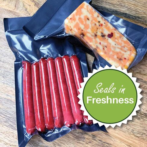 لفة أكياس تفريغ الهواء من FoodVacBags مقاس 11 × 50 باللون الأسود والشفاف، متوافقة مع حافظة الطعام، شديدة التحمل، درجة تجارية، مقاومة للرائحة، فيديو سوس، حماية من الضوء in Kuwait