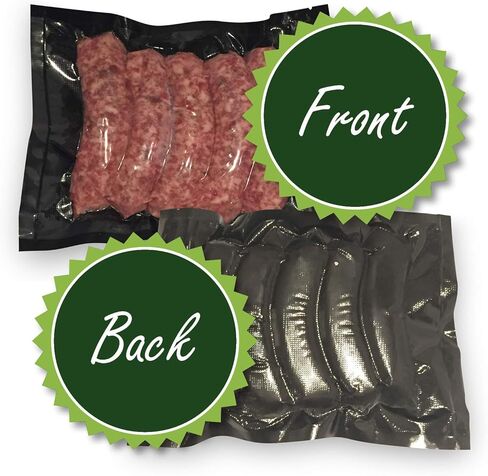 لفة أكياس تفريغ الهواء من FoodVacBags مقاس 11 × 50 باللون الأسود والشفاف، متوافقة مع حافظة الطعام، شديدة التحمل، درجة تجارية، مقاومة للرائحة، فيديو سوس، حماية من الضوء in Kuwait