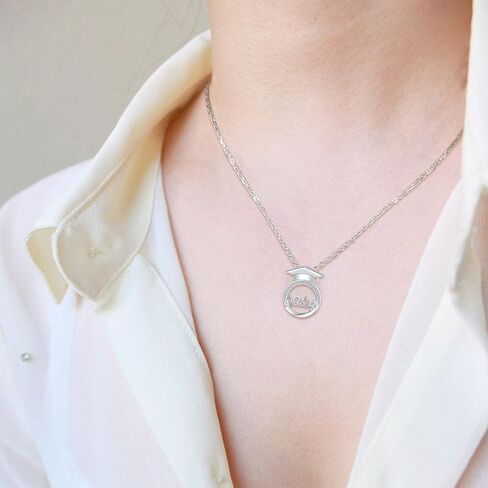 Graduation Gifts for Her 2024 - Sterling Silver Class of 2024 Graduation Necklace for Best Friends, High School College Senior 2024 Gifts Inspirational Jewelry Graduation Gifts for Women Girls in Kuwait