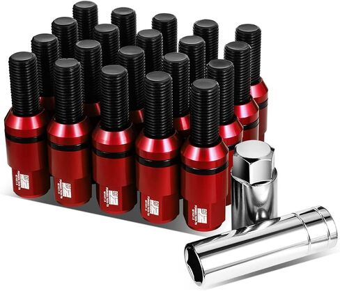 J2 Engineering J2-LN-T7-041CS-BK 20 قطعة M14 x 1.5 غطاء قابل للإزالة نهاية مغلقة مخروطية الشكل لعجلة المقعد متوافق مع BMW/Infiniti/Volvo in Saudi Arabia