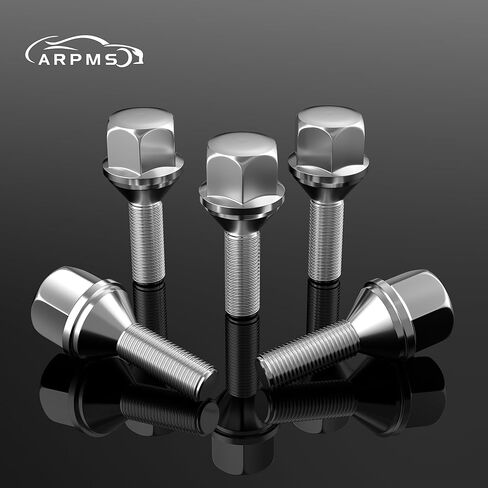 CARPMS 20 قطعة M12x1.25 براغي عجلة OEM، مسامير عجلة بطول ساق 28 مم 19 مم مخروطي سداسي مناسب لـ 2015-2022 Renegade، 2014-2022 Cherokee، 2018-2022 بوصلة، 2013-2016 Dart in Kuwait