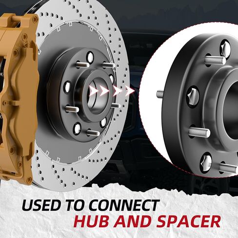 CARPMS 20 قطعة M12x1.25 براغي عجلة OEM، مسامير عجلة بطول ساق 28 مم 19 مم مخروطي سداسي مناسب لـ 2015-2022 Renegade، 2014-2022 Cherokee، 2018-2022 بوصلة، 2013-2016 Dart in Kuwait