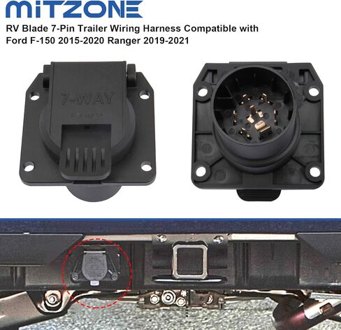 MITZONE RV Blade 7-Pin Trailer Wiring Harness متوافق مع Ford F-150 2015-2020 Ranger 2019-2021 in Saudi Arabia