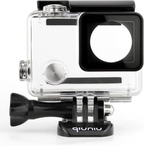 حافظة حماية قياسية مقاومة للماء لكاميرات GoPro Hero 4 و3+ و3 وباب خلفي BacPac لشاشة LCD ممتدة أو بطارية موسعة - حتى 40 مترًا تحت الماء - شفاف شفاف in Kuwait