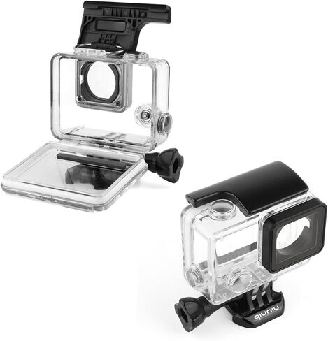 حافظة حماية قياسية مقاومة للماء لكاميرات GoPro Hero 4 و3+ و3 وباب خلفي BacPac لشاشة LCD ممتدة أو بطارية موسعة - حتى 40 مترًا تحت الماء - شفاف شفاف in Kuwait