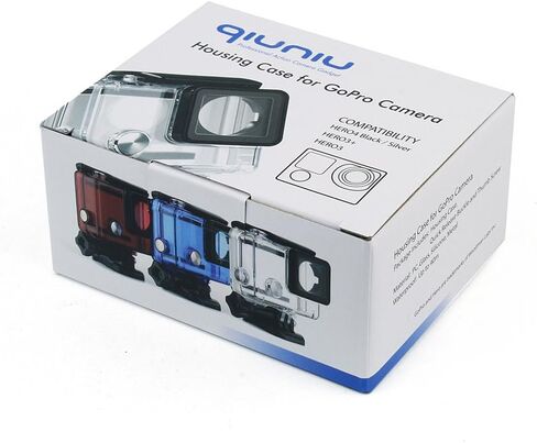 حافظة حماية قياسية مقاومة للماء لكاميرات GoPro Hero 4 و3+ و3 وباب خلفي BacPac لشاشة LCD ممتدة أو بطارية موسعة - حتى 40 مترًا تحت الماء - شفاف شفاف in Kuwait