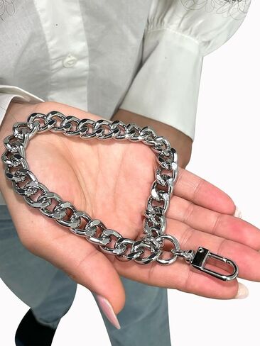 NEXT FASHION Wristlet Chain Strap Wrist Accessory for Handbags - Wristlet 12mm LC-Gold in Kuwait