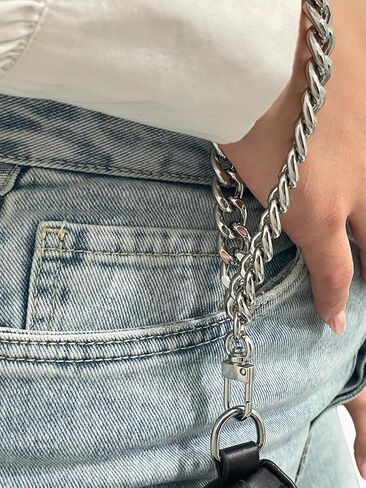 NEXT FASHION Wristlet Chain Strap Wrist Accessory for Handbags - Wristlet 12mm LC-Gold in Kuwait