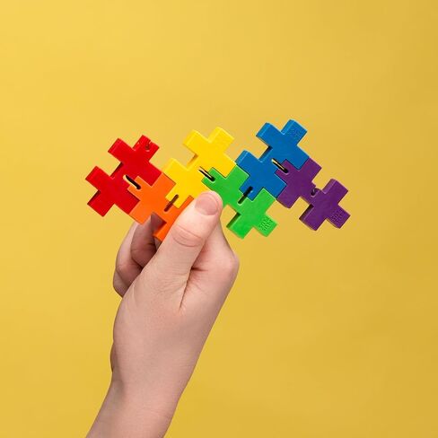 PLUS PLUS - HEXEL Spectrum - لعبة ألغاز حسية - مناسبة للسفر، وتخفف التوتر والقلق الهادئ للأطفال والكبار in Kuwait