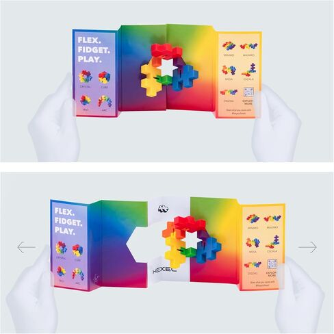 PLUS PLUS - HEXEL Spectrum - لعبة ألغاز حسية - مناسبة للسفر، وتخفف التوتر والقلق الهادئ للأطفال والكبار in Kuwait