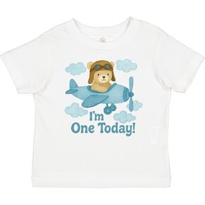 inktastic 1st Birthday Airplane Teddy Bear I'm 1 Today Baby T-Shirt in Saudi Arabia