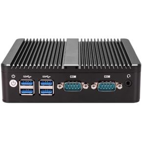 Fanless Firewall Appliance Mini PC, Intel Core i3-3215U,2 Cores and 2 Threads,On-Board Realtek RTL8111H Network Card Chip,Support 1*DDR3L,2*COM,1*VGA+1*HDMI Interface (4GB RAM 64GB SSD) in Kuwait