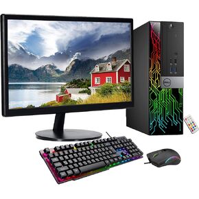 كمبيوتر Dell OptiPlex صغير الحجم مع شاشة 24 بوصة ومعالج Intel Core i5 6500 3.2 جيجا هرتز وذاكرة الوصول العشوائي 8 جيجا بايت و512 جيجا بايت SSD Windows 11 Pro WiFi ولوحة المفاتيح والماوس (متجدد) in Kuwait