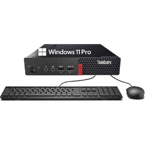 Lenovo ThinkCentre M710q Tiny Desktop Computer, Quad Core i5-7400T, 8GB RAM, 256GB SSD, DisplayPort, Keyboard and Mouse, WiFi, BT, Windows 11 Pro (Renewed) in Saudi Arabia
