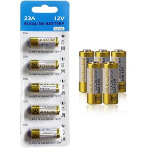 23A 12 Volt Battery 5 Pack - High Capacity 23A 12V Alkaline Batteries for Remote Controls Doorbells Car Keys and More in Kuwait