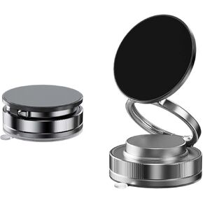 Vacuum Magnetic Phone Holder Stand,car phone holder,Foldable and Retractable Double-Sided Magnetic Phone Holder, Folding Swivel Stand, for Car/Mirror/Gym,Compatible with All Smartphones. in Kuwait