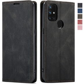 حافظة محفظة japezop OnePlus Nord N10 5G مع [RFID Blocking] حامل بطاقات بمسند مغناطيسي، حافظة جلدية قابلة للطي لهاتف OnePlus Nord N10 5G 6.49 بوصة (أسود) in Kuwait