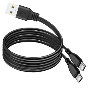 كابل شحن USB إلى USB C، سلك شاحن 2 في 1 مزدوج من النوع C، كابل USB C قصير للهواتف المحمولة IP15 16 والأجهزة اللوحية والمزيد - أسود (قطعتان/0.2 متر) (ليس لنقل البيانات) in Kuwait